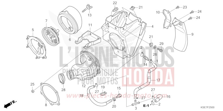 LUFTFILTER von CRF150R "Big Wheels" EXTREME RED (R292) von 2022